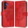 Mobigear Flowers Samsung Galaxy A17 Hülle Klapphülle Geldbörse - Rot