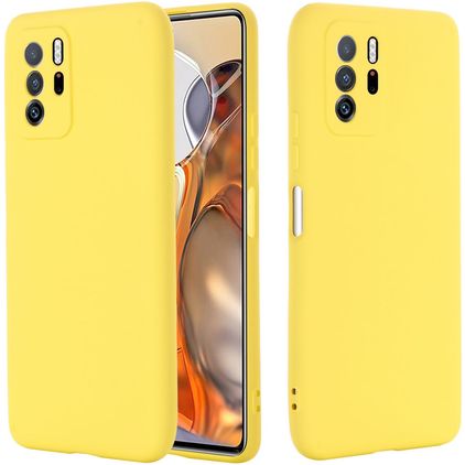 Mobigear Rubber Touch POCO X3 GT Silikon Hülle Backcover - Gelb