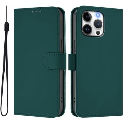 Mobigear Urban Wallet iPhone 16 Pro Max Hülle Klapphülle Geldbörse - Grün