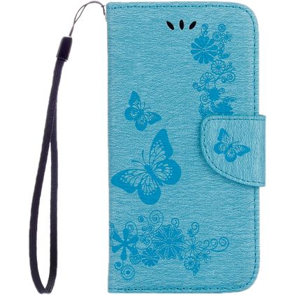 Mobigear Butterfly Samsung Galaxy A5 (2017) Hülle Klapphülle Geldbörse - Blau