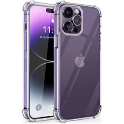 Mobigear Cushion Durchsichtig iPhone 14 Pro Hülle Flexibles TPU Backcover Stoßfest - Transparent