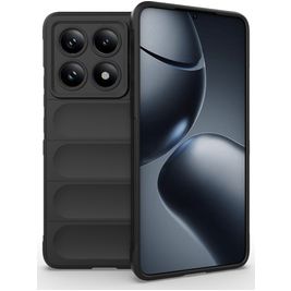 Mobigear Bumpy Xiaomi 14T Pro Hülle Flexibles TPU Backcover - Schwarz