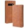Mobigear Sensation Samsung Galaxy S10 Hülle Klapphülle Geldbörse - Cognac