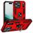 Mobigear Armor Ring iPhone 17 Pro Hülle Hardcase Backcover Stoßfest mit Ringhalter - Rot
