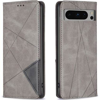 Mobigear Rhombus Slim Google Pixel 8 Pro Hülle Klapphülle - Grau