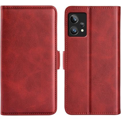 Mobigear Slim Magnet Realme 9 Pro Plus Hülle Klapphülle Geldbörse - Rot