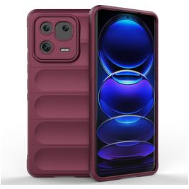 Mobigear Bumpy Xiaomi 13 Pro Hülle Flexibles TPU Backcover - Weinrot