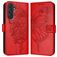 Mobigear Butterfly Samsung Galaxy M55 Klapphülle Portemonnaie - Rot