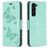 Mobigear Butterfly Samsung Galaxy S24 Plus Hülle Klapphülle Geldbörse - Grün
