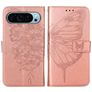 Mobigear Butterfly Google Pixel 9 Hülle Klapphülle Geldbörse - Roségold