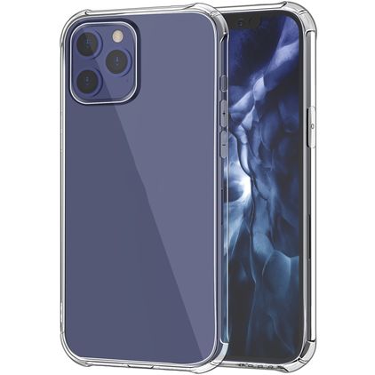 Mobigear Cushion Durchsichtig iPhone 12 Pro Max Hülle Flexibles TPU Backcover Stoßfest - Transparent