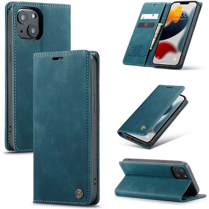 CaseMe 013 iPhone 13 Klapphülle Portemonnaie - Blau