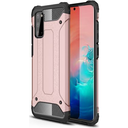 Mobigear Outdoor Samsung Galaxy S20 Hülle Hardcase Backcover Stoßfest - Roségold