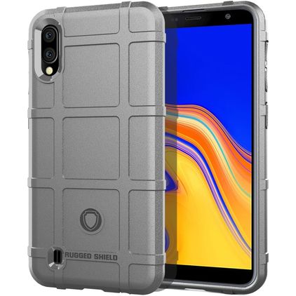 Mobigear Rugged Shield Xiaomi Redmi 9A Hülle Flexibles TPU Backcover Stoßfest - Grau