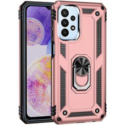 Mobigear Armor Ring Samsung Galaxy A23 Hülle Hardcase Backcover Stoßfest mit Ringhalter - Roségold