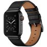 Mobigear Firenze Leder Apple Watch Armband Dornschließe - 49/46/45/44 mm - Schwarz