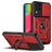 Mobigear Armor Ring Cam Slide Samsung Galaxy M53 Hülle Hardcase Backcover Stoßfest mit Ringhalter - Rot
