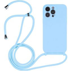 Mobigear Lanyard iPhone 14 Pro Silikon Handykette - Babyblau