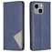 Mobigear Rhombus Slim iPhone 15 Plus Hülle Klapphülle - Blau