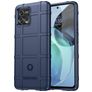 Mobigear Rugged Shield Motorola Moto G72 Hülle Flexibles TPU Backcover Stoßfest - Blau