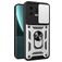 Mobigear Armor Ring Cam Slide Xiaomi 13 Hülle Hardcase Backcover Stoßfest mit Ringhalter und Kamera Slider - Silber