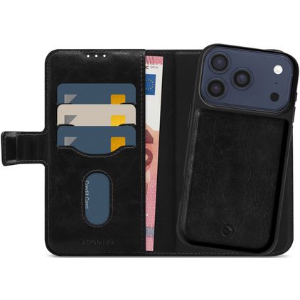 Mobilize Magsafe iPhone 17 Pro MagSafe Hülle Abnehmbare 2in1 Klapphülle Geldbörse - Schwarz