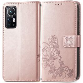 Mobigear Clover Xiaomi 12X Hülle Klapphülle Geldbörse - Roségold