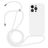Mobigear Lanyard iPhone 15 Pro Max Silikon Handykette - Weiß