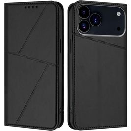 Mobigear Frosted Flip iPhone 17 Pro Hülle Klapphülle Geldbörse - Schwarz