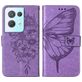 Mobigear Butterfly OPPO Reno 8 Pro 5G Hülle Klapphülle Geldbörse - Lila