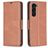 Mobigear Excellent Samsung Galaxy S25 Plus Hülle Klapphülle Geldbörse - Braun