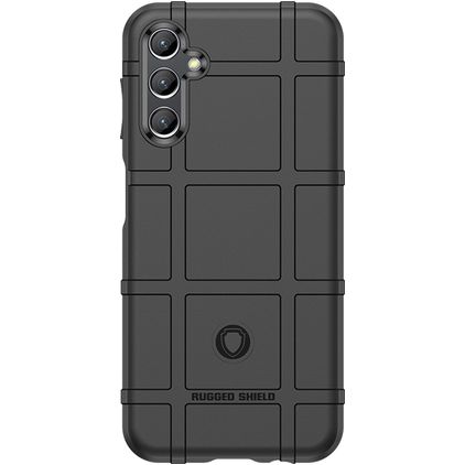 Mobigear Rugged Shield Samsung Galaxy A24 Hülle Flexibles TPU Backcover Stoßfest - Schwarz