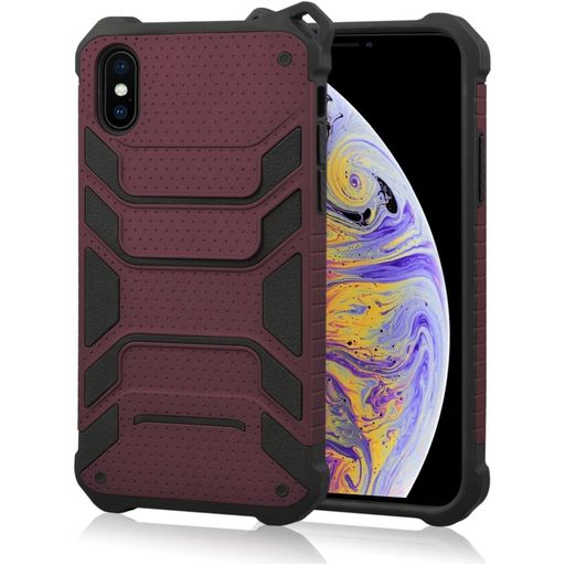 Mobigear Armor iPhone XS Max Hülle Hardcase Backcover Stoßfest - Weinrot