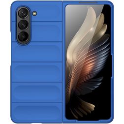 Mobigear Bumpy Samsung Galaxy Z Fold 5 Hülle Flexibles TPU Backcover - Dunkelblau