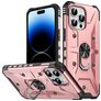 Mobigear Armor Ring iPhone 14 Pro Max Hülle Hardcase Backcover Stoßfest mit Ringhalter - Roségold