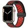 Mobigear Sport Plus Mag Silikon Apple Watch Armband Magnetverschluss - 42/41/40/38 mm - Schwarz / Weinrot