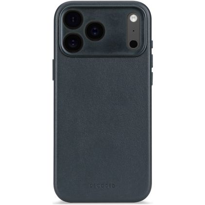 Decoded iPhone 17 Pro Max Hülle Echtes Leder Backcover Stoßfest - Navy Shadow