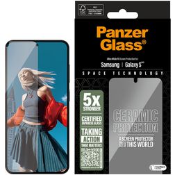 PanzerGlass Ceramic Samsung Galaxy S25 Panzerglas Displayschutz - Hüllenfreundlich