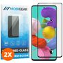 Mobigear Premium Samsung Galaxy A51 Panzerglas Gehärtetes Glas Displayschutz - Hüllenfreundlich - Schwarz (2er Pack)