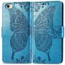 Mobigear Butterfly iPhone 16e Hülle Klapphülle Geldbörse - Blau