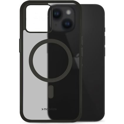 Mobilize Hybrid iPhone 14 MagSafe Hardcase Backcover Shockproof - Schwarz