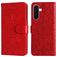 Mobigear Sunflower Samsung Galaxy A37 Hülle Klapphülle Geldbörse - Rot