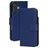 Mobiparts Wallet iPhone 17 Hülle Echtes Leder Klapphülle Geldbörse - Blau
