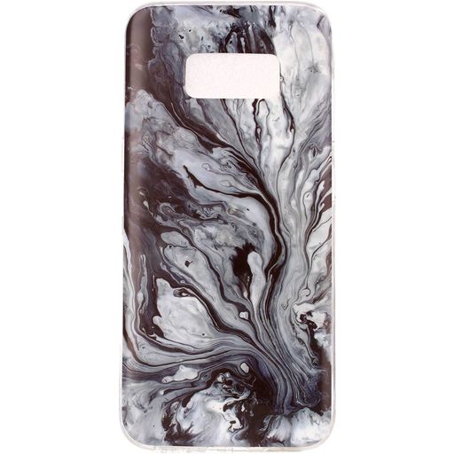 Mobigear Marble Samsung Galaxy S8 Hülle Flexibles TPU Backcover - Schwarz