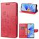 Mobigear Flowers OPPO A17 Hülle Klapphülle Geldbörse - Rot