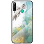 Mobigear Marble Glass Huawei P40 Lite E Hülle Gehärtetes Glas Backcover - Taube