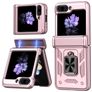 Mobigear Armor ring Samsung Galaxy Z Flip 6 Hülle Hardcase Backcover Stoßfest mit Ringhalter - Roségold