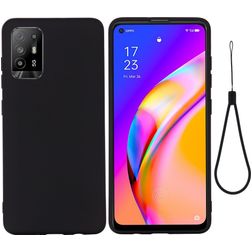 Mobigear Rubber Touch OPPO A94 5G Silikon Backcover - Schwarz