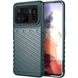 Mobigear Groove Xiaomi Mi 11 Ultra Hülle Flexibles TPU Backcover - Grün
