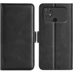 Mobigear Slim Magnet POCO C40 Hülle Klapphülle Geldbörse - Schwarz